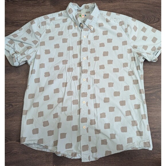 Tropicalia Mens Size Large Button Down Short Sleeve Vintage Shirt Tropical - Picture 1 of 3